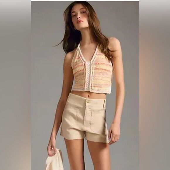 NWT Wendy Wurtzburger/ Marcella Volini Anthropologie Crochet Halter Top L - Picture 3 of 11